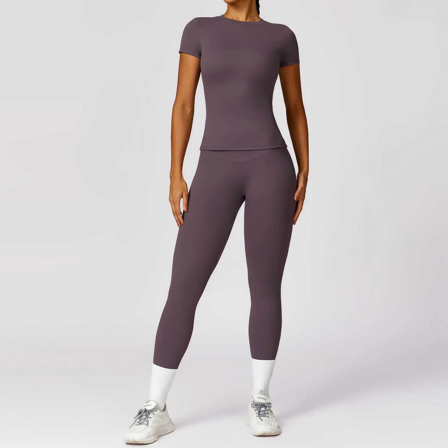 Pastel Short Sleeve Yoga Set