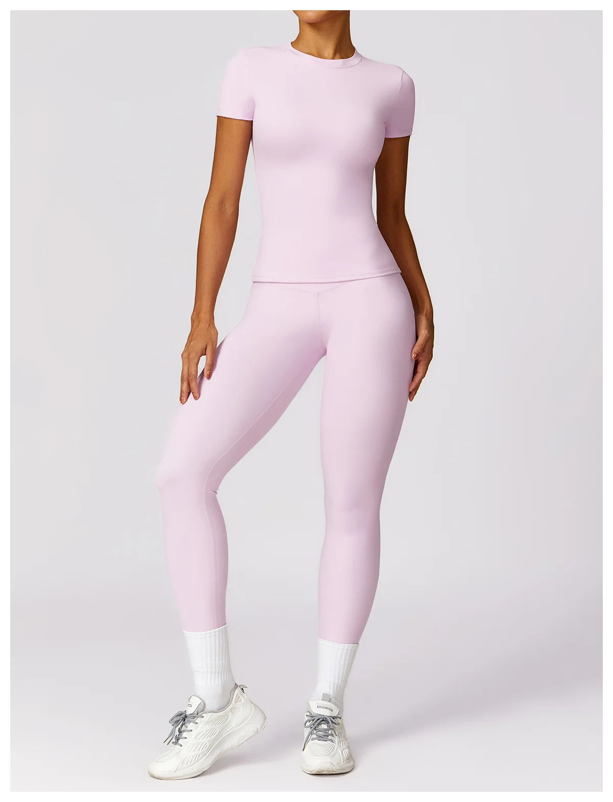 Pastel Short Sleeve Yoga Set