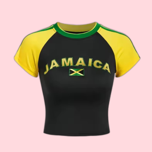 Embroidered Jamaica Crop Top